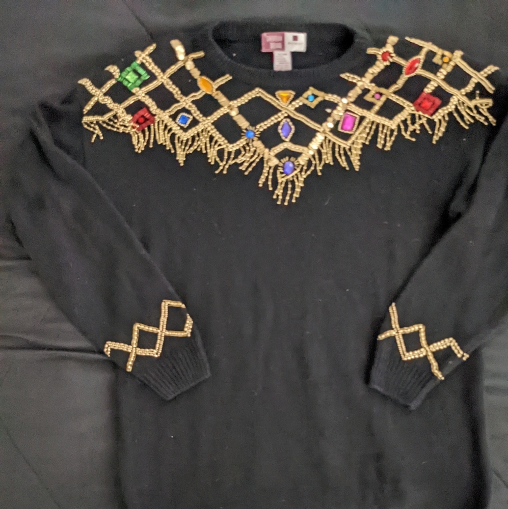 Vintage bejeweled sweater
